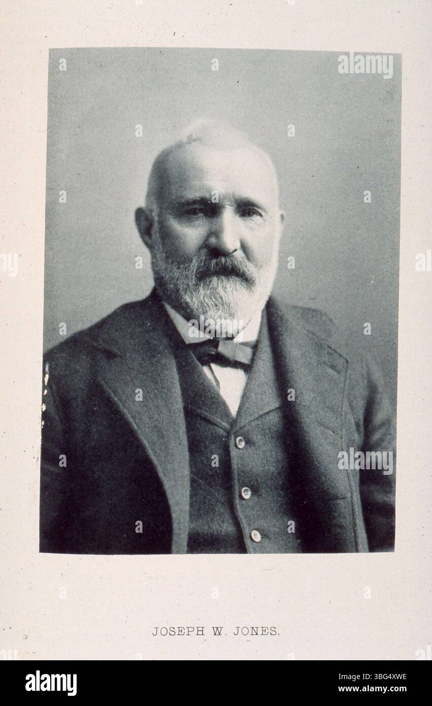Joseph W. Jones (1836–1924) wurde 1898 von Präsident McKinley zum US-Pensionsagenten in Columbus ernannt. 1864 heiratete er Martha Elizabeth Anderson und 1882 Laura Wyatt nach Marthas Tod. Stockfoto