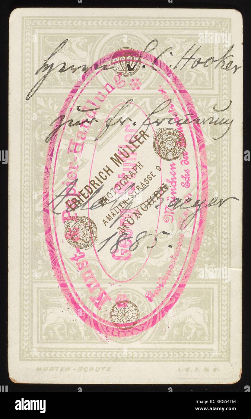 Porträt von Adolf von Baeyer, einem deutschen Chemiker, der für seine Arbeiten über organische Chemie und aromatische Verbindungen bekannt ist. Baeyer erhielt 1905 den Nobelpreis für Chemie für seine Forschung zu Farbstoffen und organischer Synthese. Stockfoto