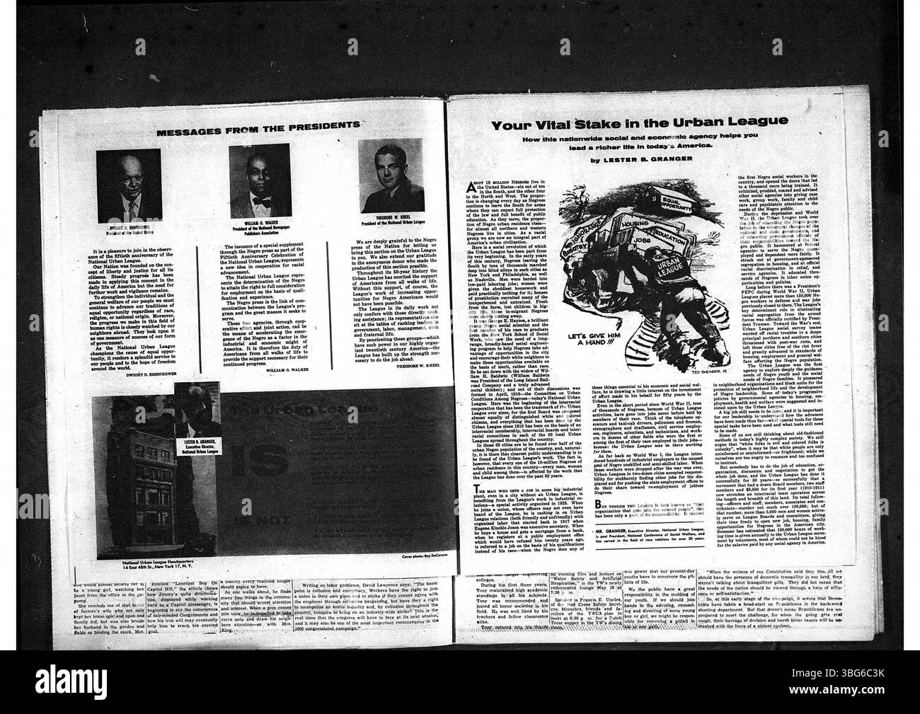 Seite 6 vom 7. Mai 1960 Ohio Sentinel enthält Meinungs- und Nachrichtenberichte, die für die afroamerikanische Gemeinschaft von Columbus von Bedeutung sind. Stockfoto