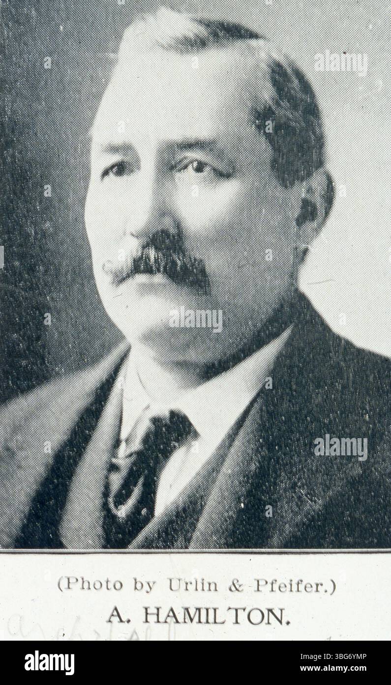 Archibald S. Hamilton (1849–1908), geboren in England, arbeitete für die Big Four Railway und gründete später die Franklin Fuel Company und Hamilton Parker Coal Co. In Columbus, Ohio. 1876 heiratete er Mary Ellen Lovelady. Stockfoto