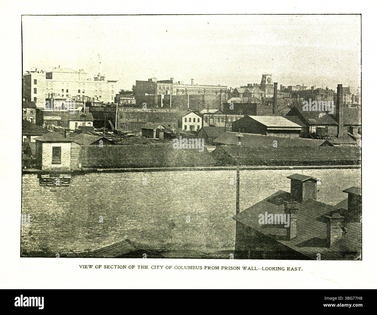 Diese 1899 erschienene Souvenir-Publikation bietet eine visuelle Dokumentation des Ohio Penitentiary mit Fotos und Illustrationen von Gebäuden, Gefangenen und Personal. Stockfoto