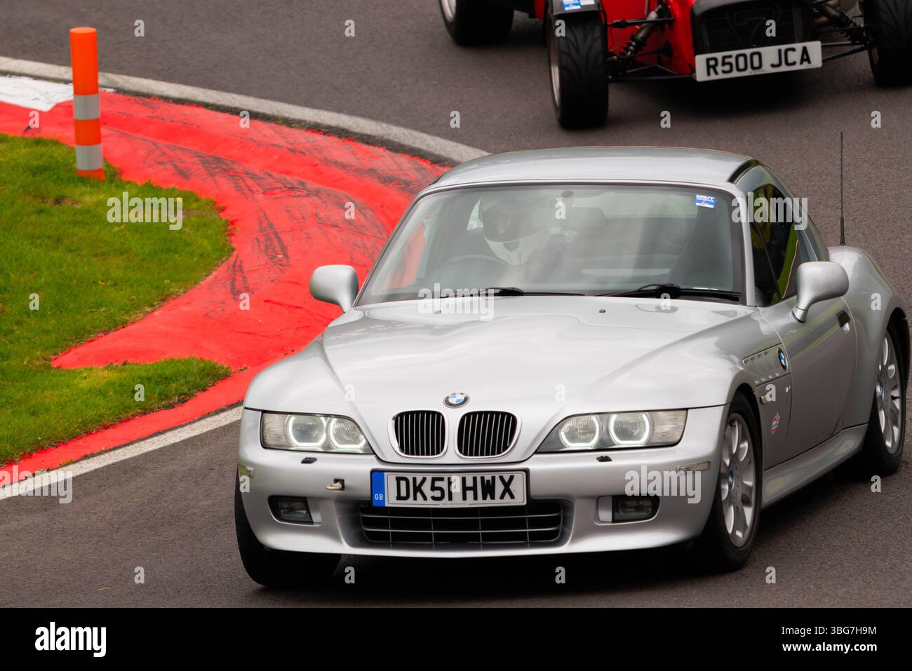 Z3, BMW, bayerischer Automobilhersteller, Roadster, 3Ltr., 2 Sitzer, 2 Türer, 2001, Built America, South Carolina, Werk, Spartanburg, Renntag Cadwell Park. Stockfoto