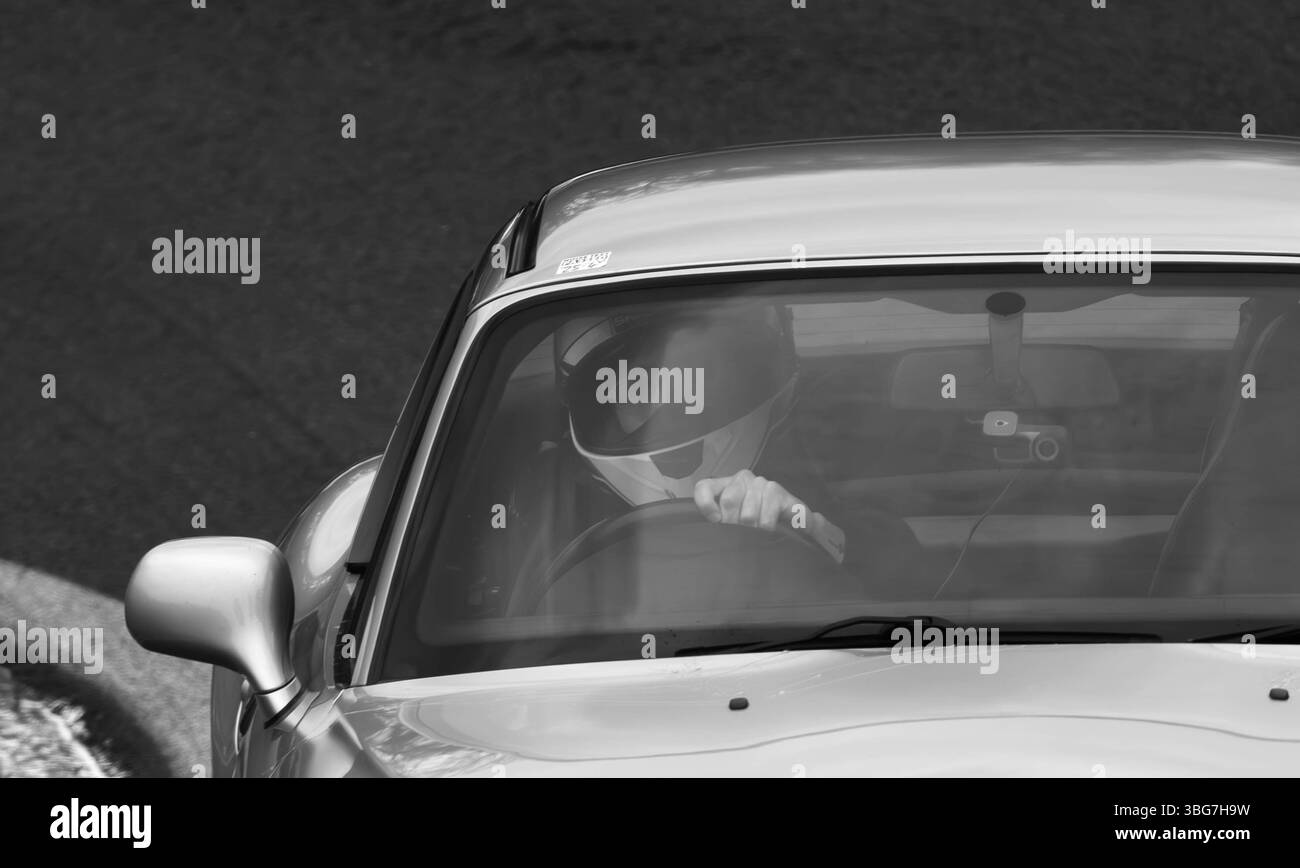 Z3, BMW, bayerischer Automobilhersteller, Roadster, 3Ltr., 2 Sitzer, 2 Türer, 2001, Built America, South Carolina, Werk, Spartanburg, Renntag Cadwell Park. Stockfoto