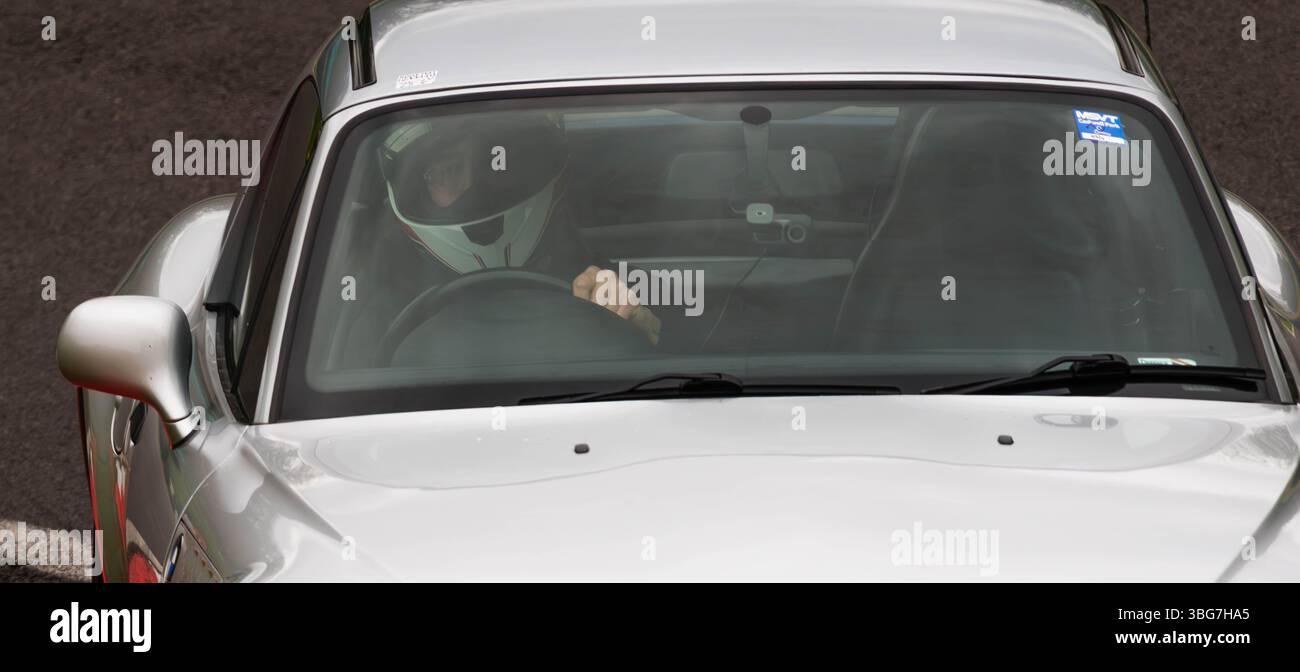 Z3, BMW, bayerischer Automobilhersteller, Roadster, 3Ltr., 2 Sitzer, 2 Türer, 2001, Built America, South Carolina, Werk, Spartanburg, Renntag Cadwell Park. Stockfoto