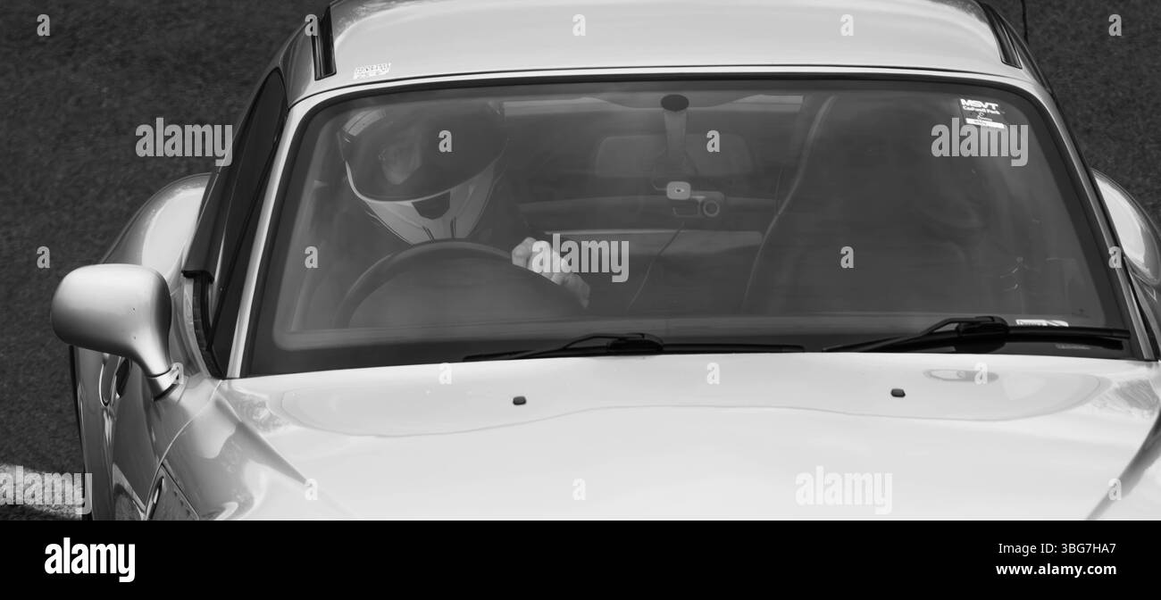 Z3, BMW, bayerischer Automobilhersteller, Roadster, 3Ltr., 2 Sitzer, 2 Türer, 2001, Built America, South Carolina, Werk, Spartanburg, Renntag Cadwell Park. Stockfoto