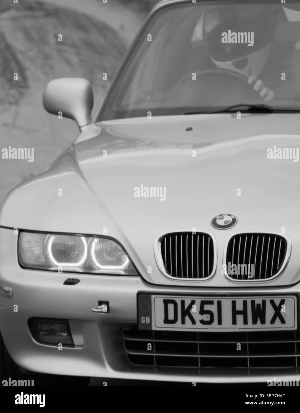 Z3, BMW, bayerischer Automobilhersteller, Roadster, 3Ltr., 2 Sitzer, 2 Türer, 2001, Built America, South Carolina, Werk, Spartanburg, Renntag Cadwell Park. Stockfoto