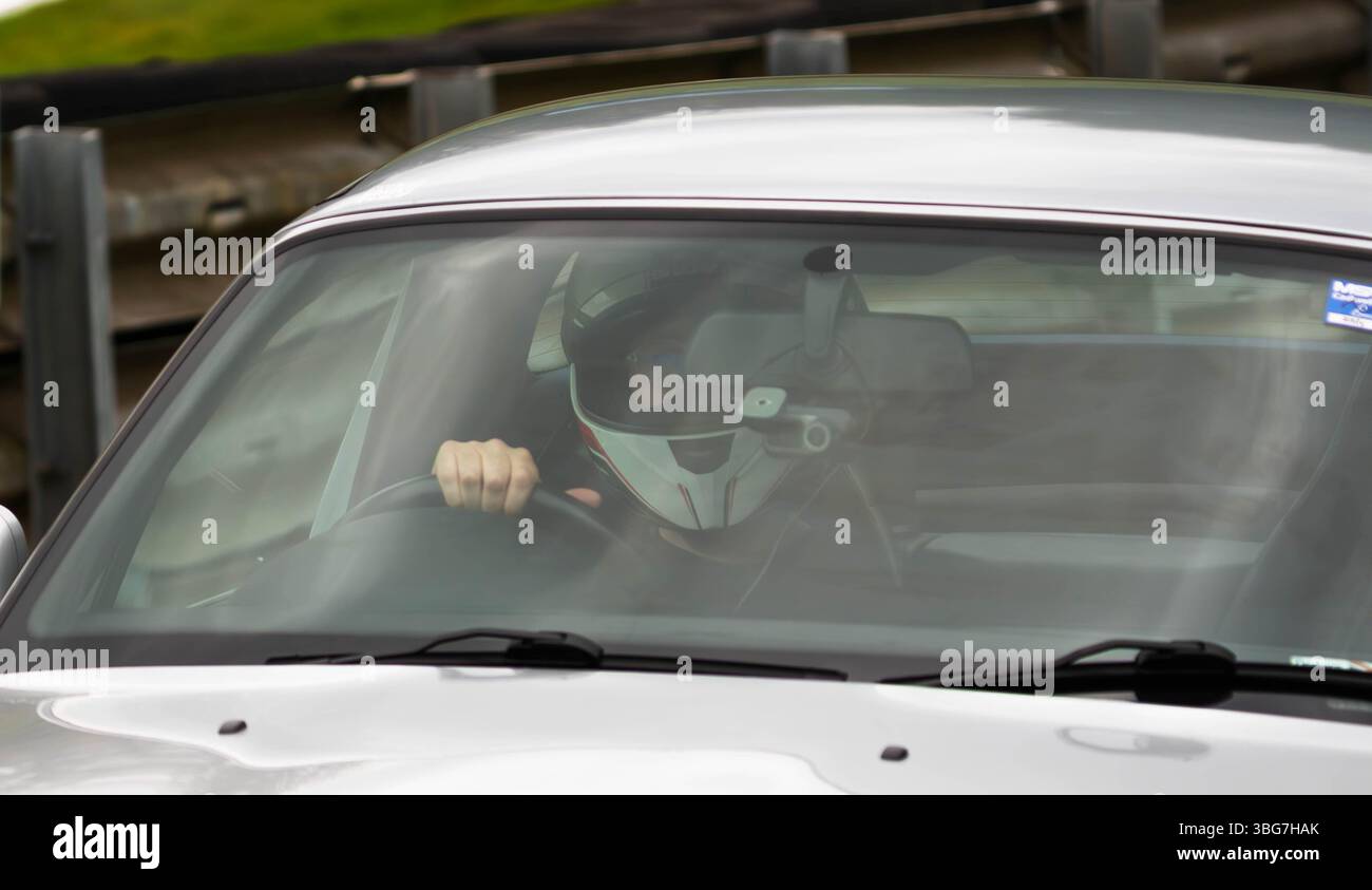 Z3, BMW, bayerischer Automobilhersteller, Roadster, 3Ltr., 2 Sitzer, 2 Türer, 2001, Built America, South Carolina, Werk, Spartanburg, Renntag Cadwell Park. Stockfoto