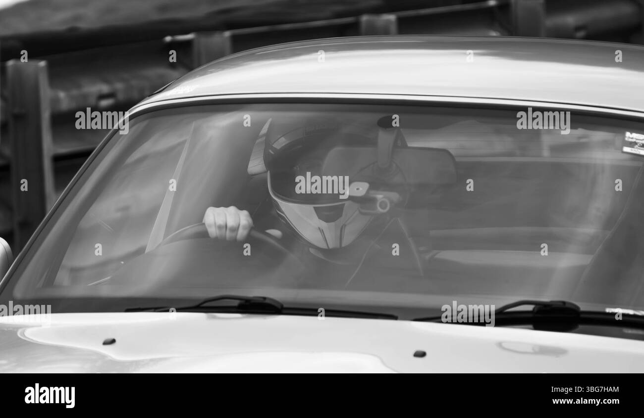 Z3, BMW, bayerischer Automobilhersteller, Roadster, 3Ltr., 2 Sitzer, 2 Türer, 2001, Built America, South Carolina, Werk, Spartanburg, Renntag Cadwell Park. Stockfoto