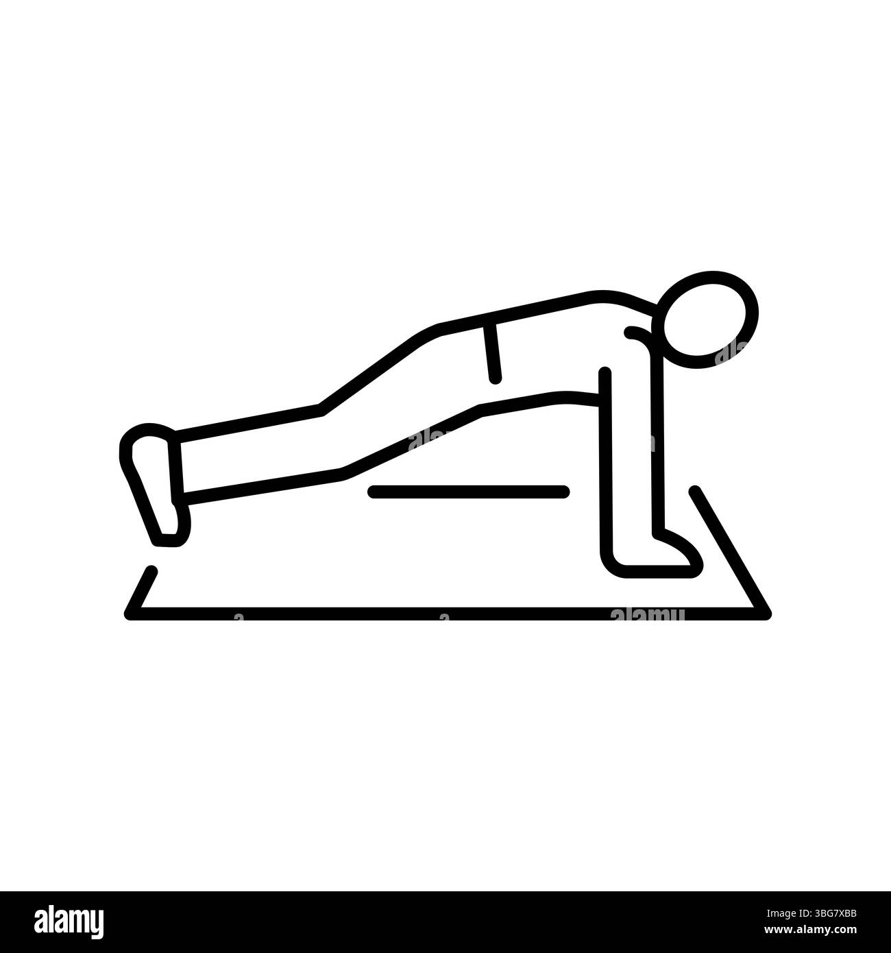 Schwarze Linie für digitale und gedruckte Projekte. Minimale bereinigte Symbole für Apps und Websites. Moderne, einfache Symbole für UI UX und Branding Stockfoto