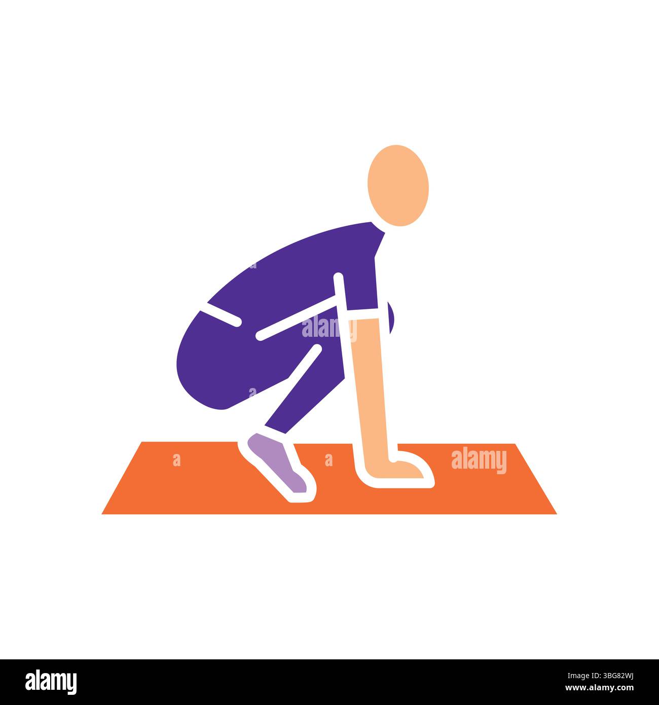 Frog springt mit dem farbigen flachen Symbol für digitale und gedruckte Projekte. Minimale bereinigte Symbole für Apps und Websites. Moderne, einfache Symbole für UI UX und Branding Stock Vektor