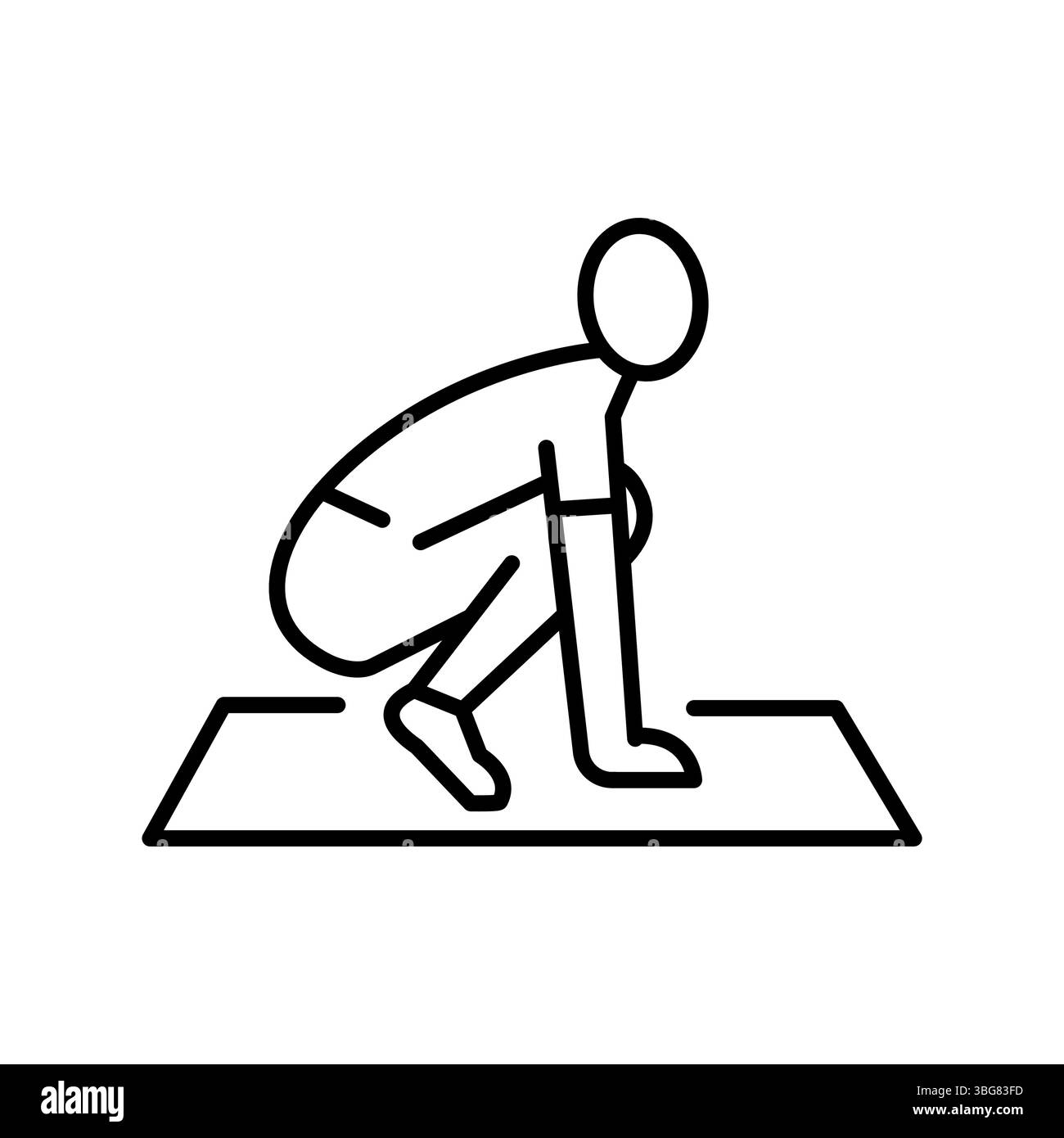 Frosch springt mit schwarzem Symbol für digitale und gedruckte Projekte. Minimale bereinigte Symbole für Apps und Websites. Moderne, einfache Symbole für UI UX und Branding Stock Vektor