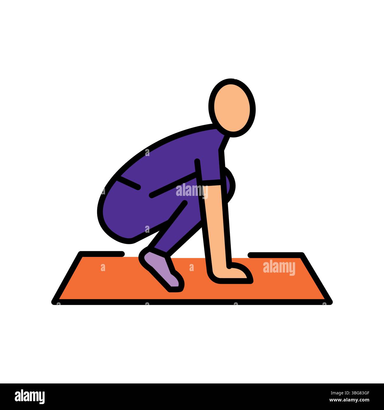 Frog springt das Farbliniensymbol für Digital- und Druckprojekte. Minimale bereinigte Symbole für Apps und Websites. Moderne, einfache Symbole für UI UX und Branding Stock Vektor