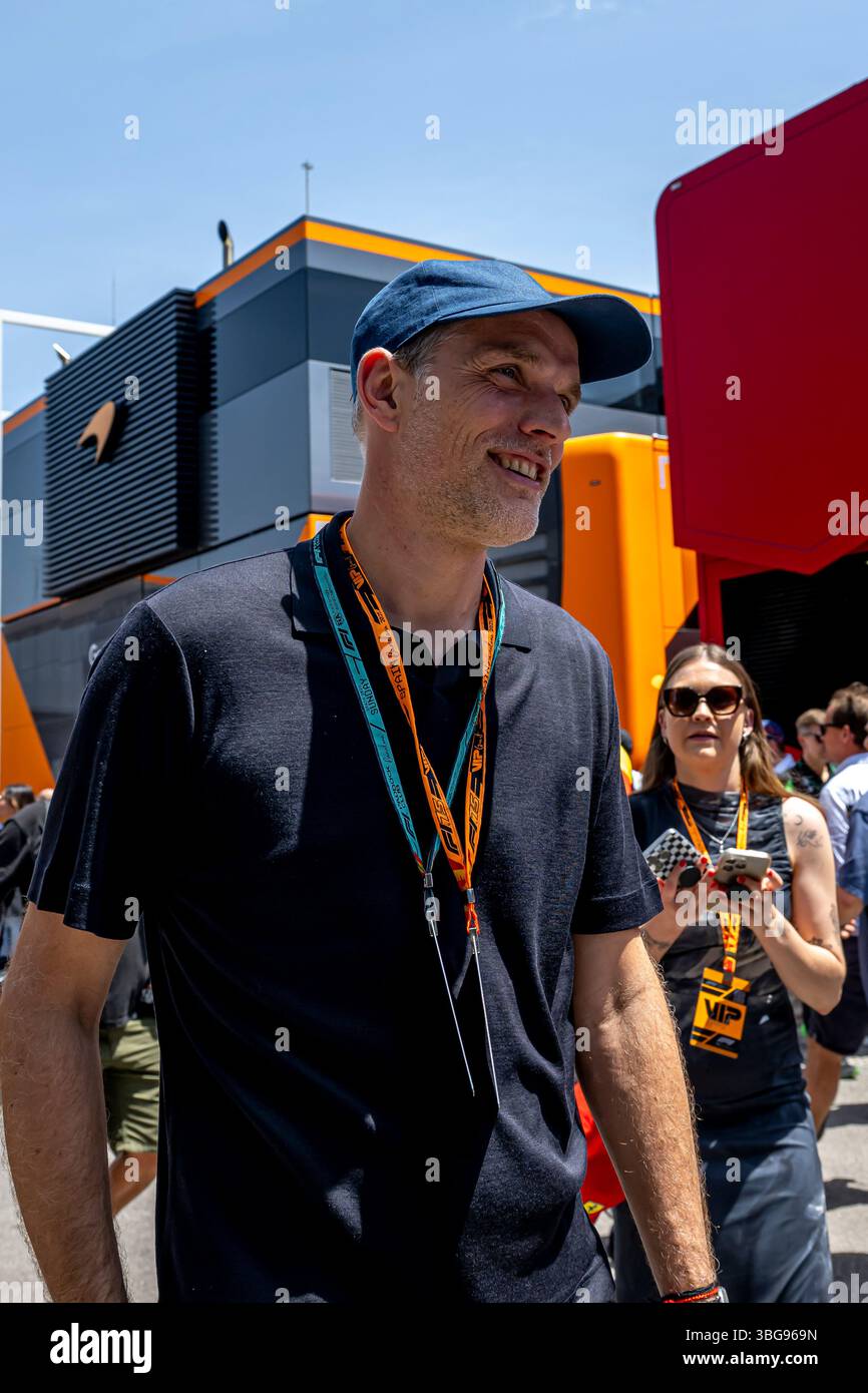 Montmelo, Spanien, 1. Juni 2025, Thomas Tuchel, Fußballspieler beim Großen Preis von Spanien 2025, der in Montmelo, Spanien stattfindet. Quelle: Michael Potts/Alamy Live News Stockfoto