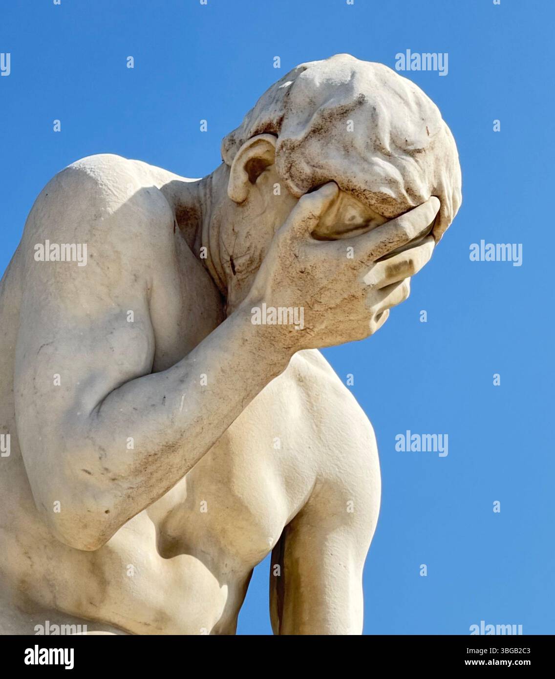 Von Hand zu Gesicht Stockfoto