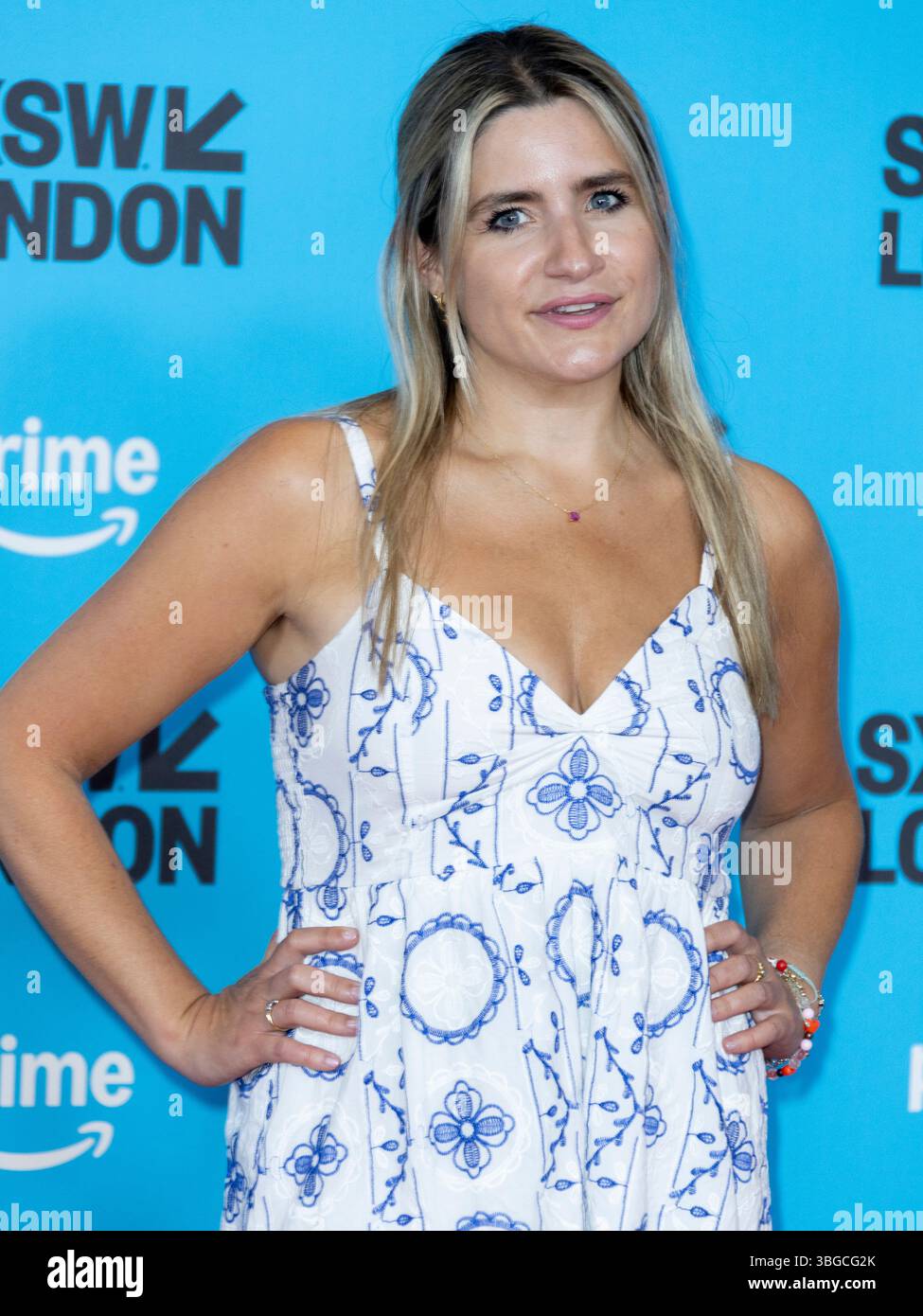 4. Juni 2025, London, England, UK - Harriet Kemsley nimmt an der Deep Cover World Premiere, The Barbican Centre als Teil der SXSW London 2025 Teil Stockfoto