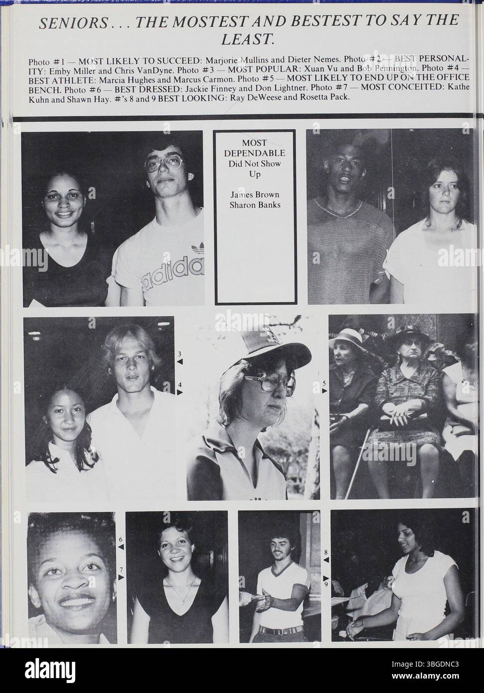 Auf dieser Seite aus dem Jahrbuch der South High School 1979, „The Lens“, werden die vielfältigen Schüler und die reiche Geschichte der Schule beleuchtet. Das Jahrbuch spiegelt die Transformation der South High von den frühen Jahren im Ohio Avenue Elementary Building zum heutigen Campus wider und zeigt Momente aus dem akademischen Jahr und wichtige Meilensteine. Stockfoto Auf dieser Seite aus dem Jahrbuch der South High School 1979, „The Lens“, werden die vielfältigen Schüler und die reiche Geschichte der Schule beleuchtet. Das Jahrbuch spiegelt die Transformation der South High von den frühen Jahren im Ohio Avenue Elementary Building zum heutigen Campus wider und zeigt Momente aus dem akademischen Jahr und wichtige Meilensteine. Stockfoto