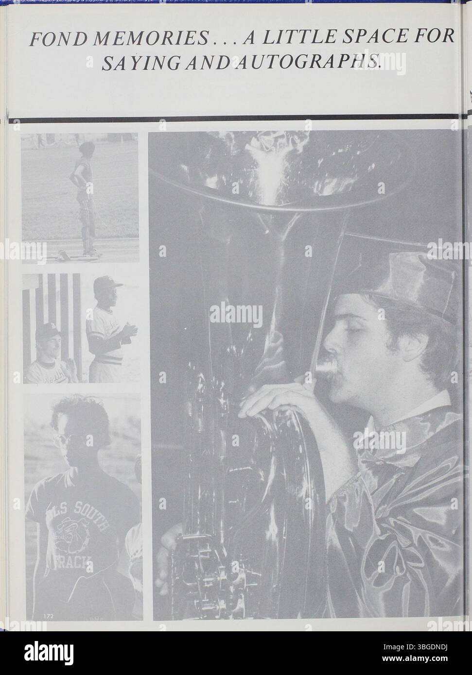 Das Jahrbuch der South High School 1979, „The Lens“, fasst die Erinnerungen an das akademische Jahr zusammen und dokumentiert die Veränderungen an der South High und die Umgestaltung der Gebäude. Es beleuchtet die Entwicklung der Schule und ihr kulturelles und pädagogisches Erbe in Columbus, Ohio. Stockfoto Das Jahrbuch der South High School 1979, „The Lens“, fasst die Erinnerungen an das akademische Jahr zusammen und dokumentiert die Veränderungen an der South High und die Umgestaltung der Gebäude. Es beleuchtet die Entwicklung der Schule und ihr kulturelles und pädagogisches Erbe in Columbus, Ohio. Stockfoto