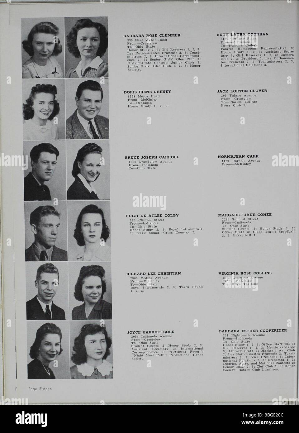 Das Jahrbuch „The Memory Book“ beleuchtet die Geschichte der North High School, einschließlich des ursprünglichen Gebäudes im romanischen Stil, das 1893 erbaut wurde. Die Schule zog 1924 in ein neues Gebäude an der 100 East Arcadia Avenue um, wurde 1979 geschlossen und 2012 als Columbus International High School wieder eröffnet. Stockfoto