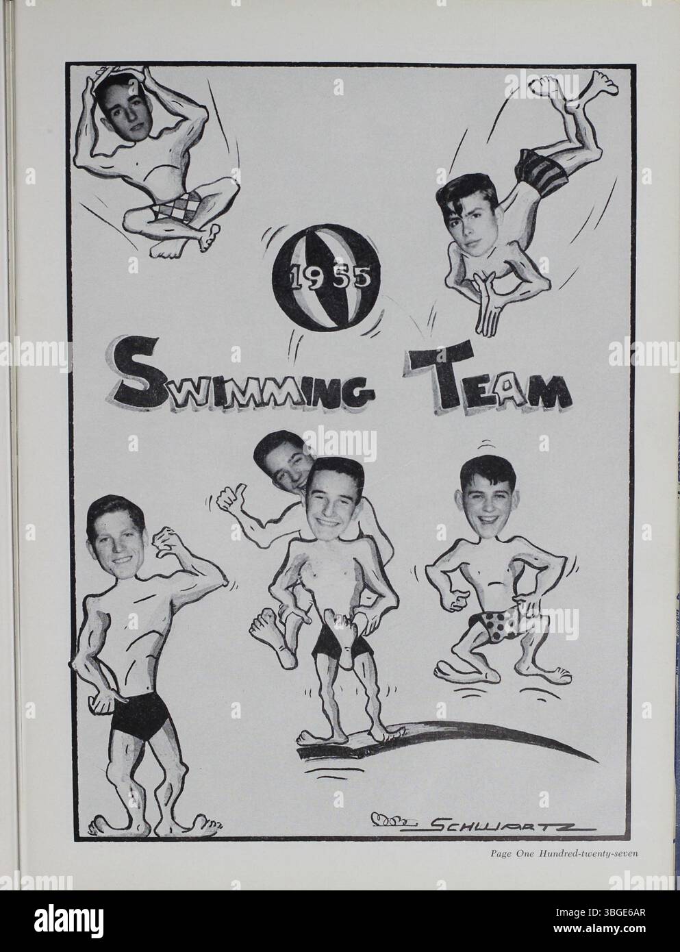 Das 1955 erschienene „Memory Book“-Jahrbuch der North High School erinnert an das Vermächtnis der Schule und beschreibt das Leben von Direktor Charles D. Everett und den Wandel der Schule über Jahrzehnte, einschließlich des Übergangs zur Columbus International High School. Stockfoto