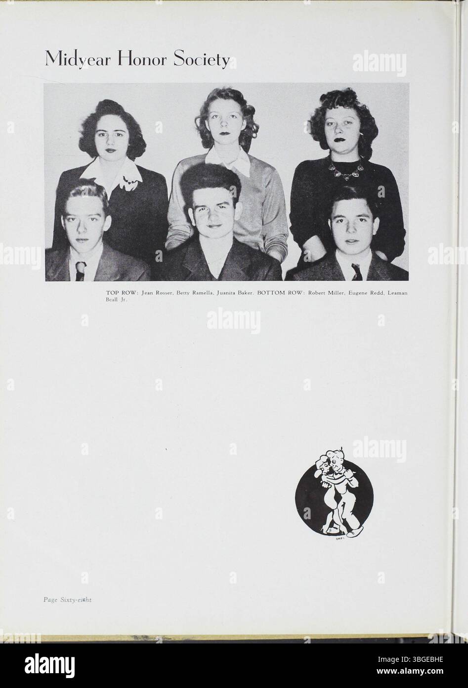 Das Jahrbuch 1944 erinnert an das Erbe des ursprünglichen Gebäudes der North High School, das von Frank L. Packard entworfen wurde. Die Schule diente von 1892 bis zu ihrer Schließung 1979 als Bildungseinrichtung und wurde 2012 als Columbus International High School wieder eröffnet. Stockfoto