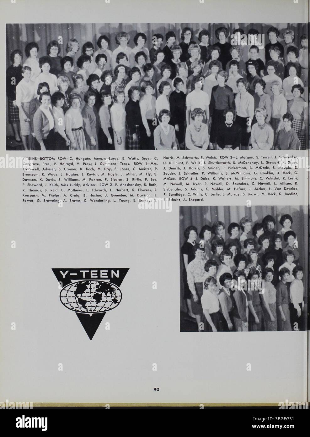 Das „Memory Book“ Jahrbuch 1962 für die North High School enthält historische Fakten über die Schule. Das ursprüngliche Gebäude wurde 1893 fertiggestellt und 1924 durch eine neue Anlage an der Arcadia Avenue ersetzt. Die Schule wurde 1979 geschlossen und 2012 als Columbus International High School wieder eröffnet. Stockfoto