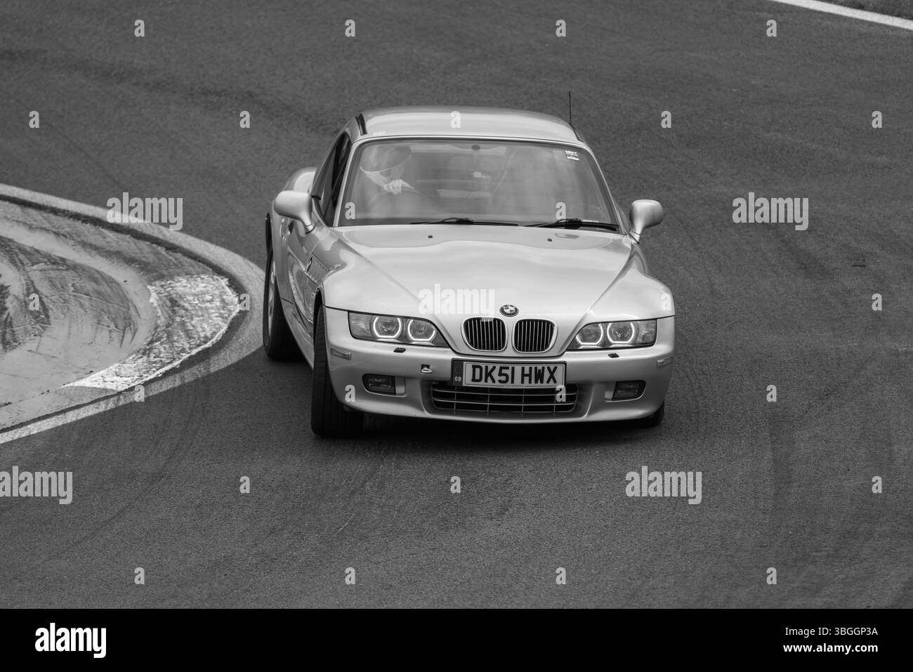 Z3, BMW, bayerischer Automobilhersteller, Roadster, 3Ltr., 2 Sitzer, 2 Türer, 2001, Built America, South Carolina, Werk, Spartanburg, Renntag Cadwell Park. Stockfoto