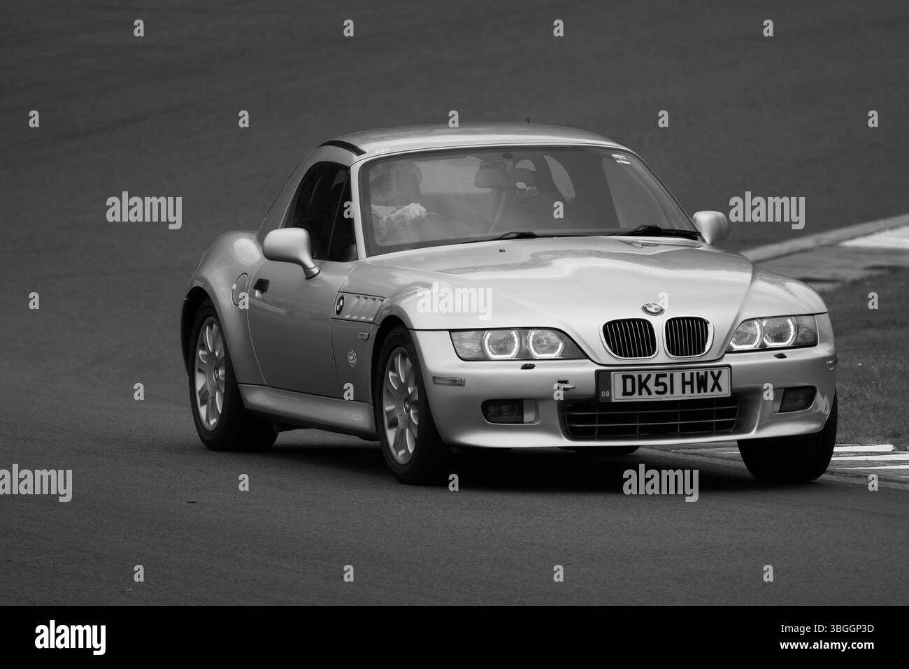 Z3, BMW, bayerischer Automobilhersteller, Roadster, 3Ltr., 2 Sitzer, 2 Türer, 2001, Built America, South Carolina, Werk, Spartanburg, Renntag Cadwell Park. Stockfoto