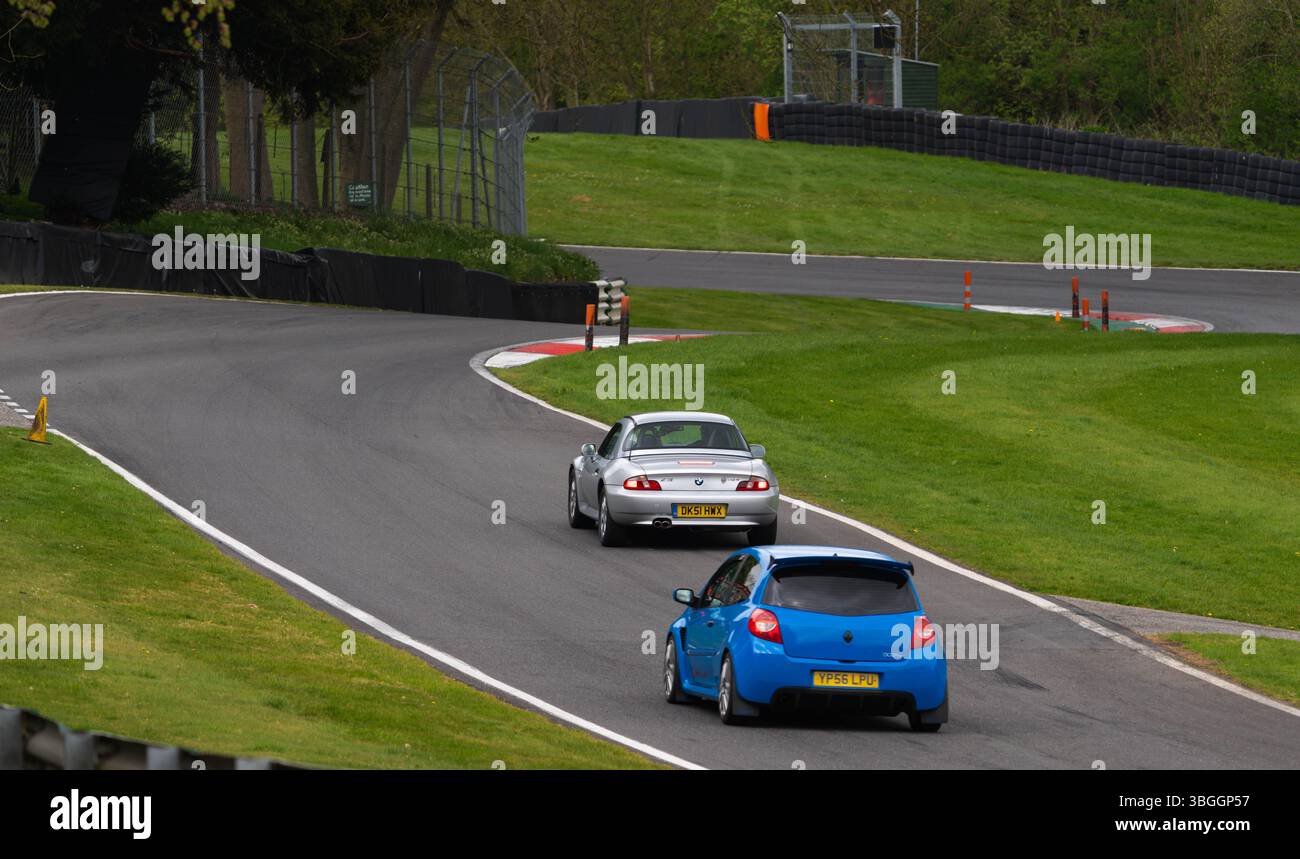 Z3, BMW, bayerischer Automobilhersteller, Roadster, 3Ltr., 2 Sitzer, 2 Türer, 2001, Built America, South Carolina, Werk, Spartanburg, Renntag Cadwell Park. Stockfoto