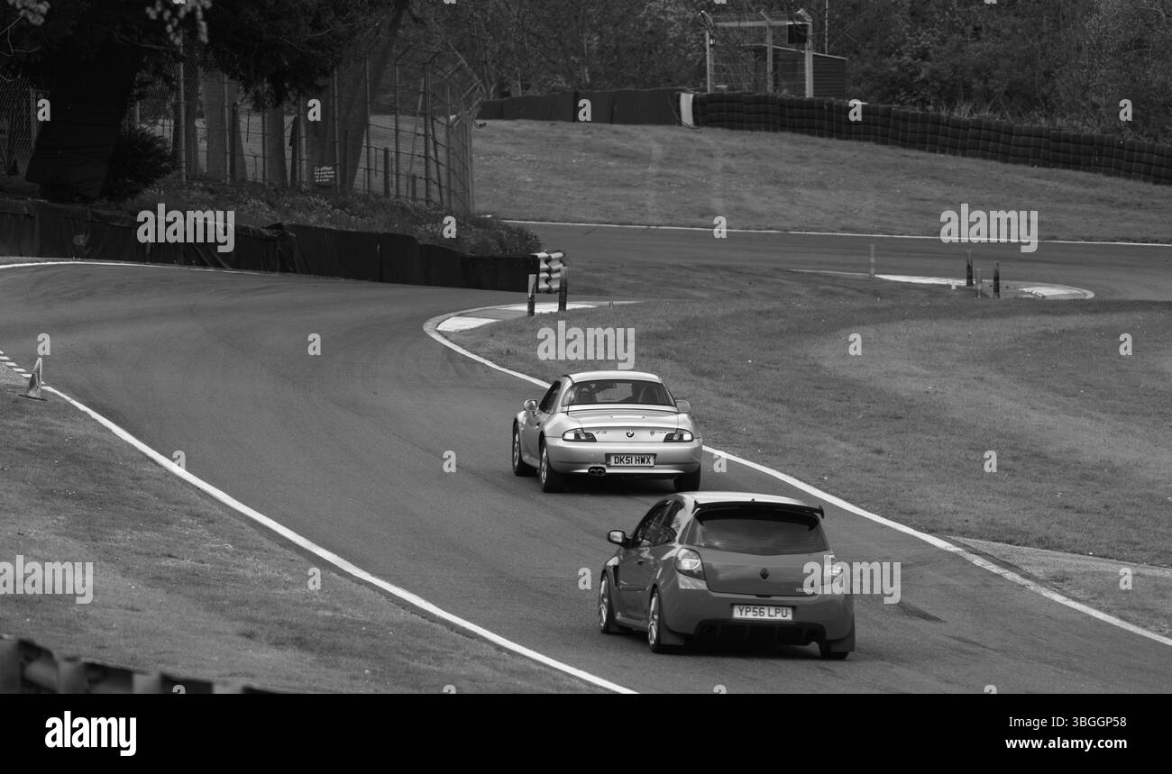 Z3, BMW, bayerischer Automobilhersteller, Roadster, 3Ltr., 2 Sitzer, 2 Türer, 2001, Built America, South Carolina, Werk, Spartanburg, Renntag Cadwell Park. Stockfoto