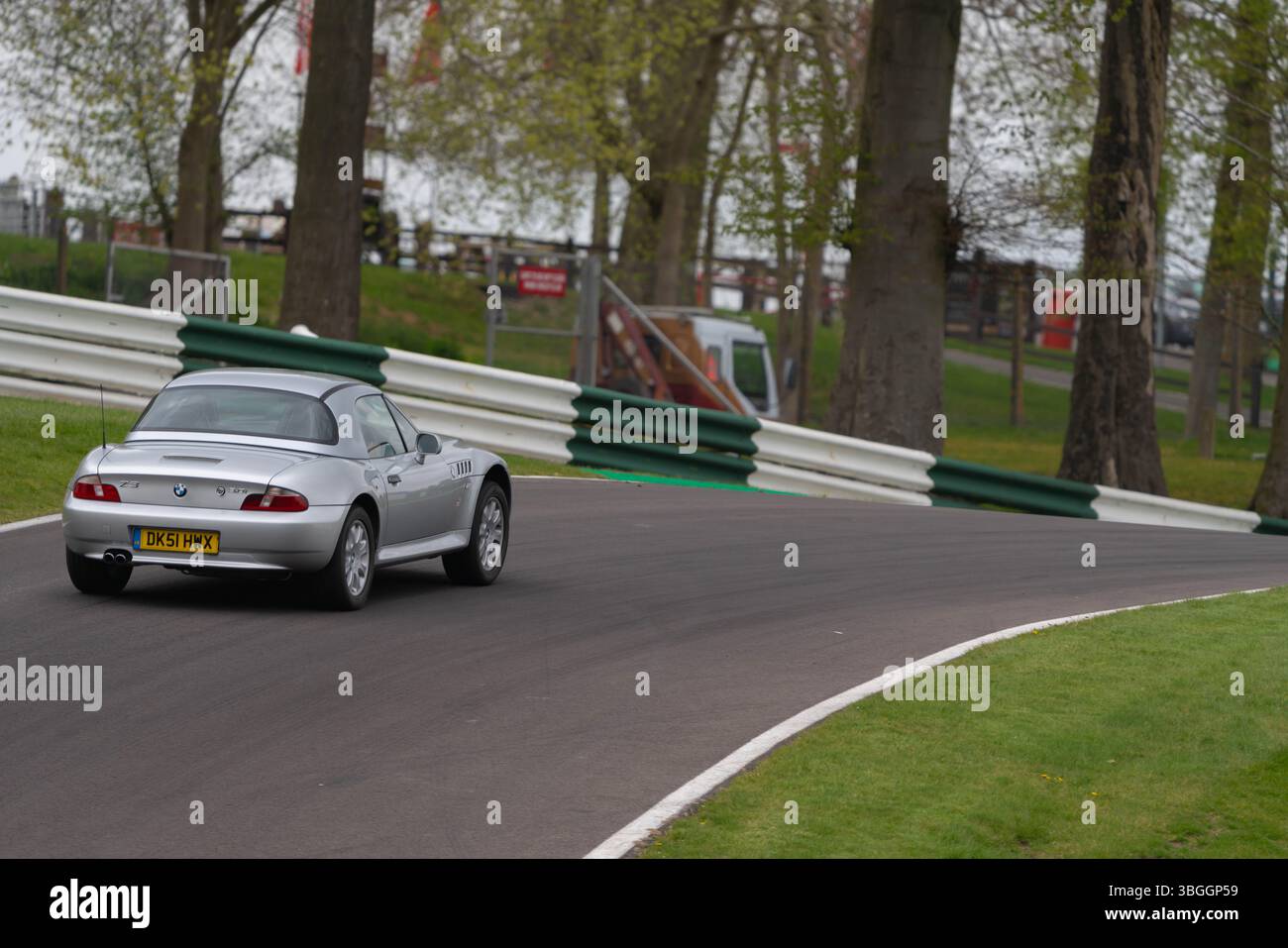Z3, BMW, bayerischer Automobilhersteller, Roadster, 3Ltr., 2 Sitzer, 2 Türer, 2001, Built America, South Carolina, Werk, Spartanburg, Renntag Cadwell Park. Stockfoto