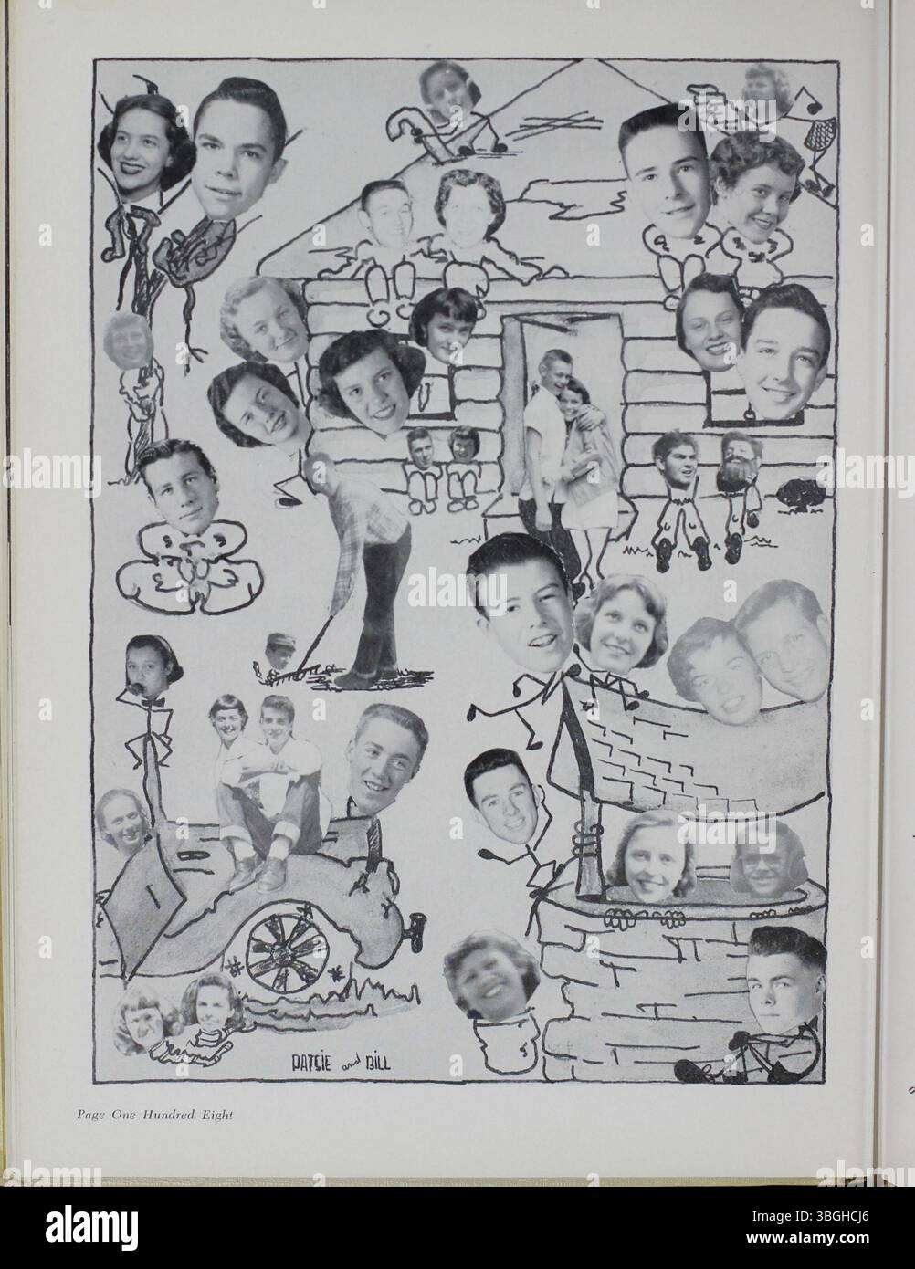 Das Memory Book Jahrbuch 1952 der North High School enthält Informationen über den Übergang der Schule von einem romanischen Neubau zu einem modernen Gebäude und die spätere Umnutzung des Schulgeländes in die Columbus International High School im Jahr 2012. Stockfoto