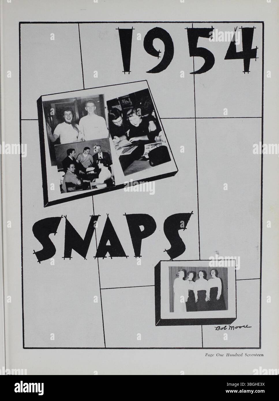 Die Ausgabe des Jahrbuchs Memory Book der North High School aus dem Jahr 1954 bewahrt das reiche Erbe der Schule. Das 1893 erbaute und von Frank L. Packard entworfene Gebäude wurde 1924 ersetzt. Nach der Schließung 1979 wurde die Schule 2012 als Columbus International High School wieder eröffnet. Stockfoto