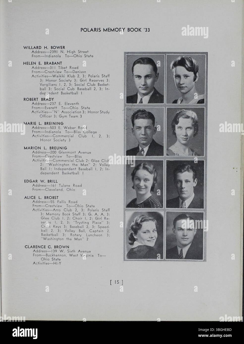 Die 1893 gegründete North High School zog 1924 in eine neue Einrichtung in der 100 East Arcadia Avenue in Columbus. Nachdem die Schule 1979 geschlossen wurde, wurde sie 2012 als Columbus International High School wieder eröffnet und bot die Klassen 7 bis 12 an. Stockfoto