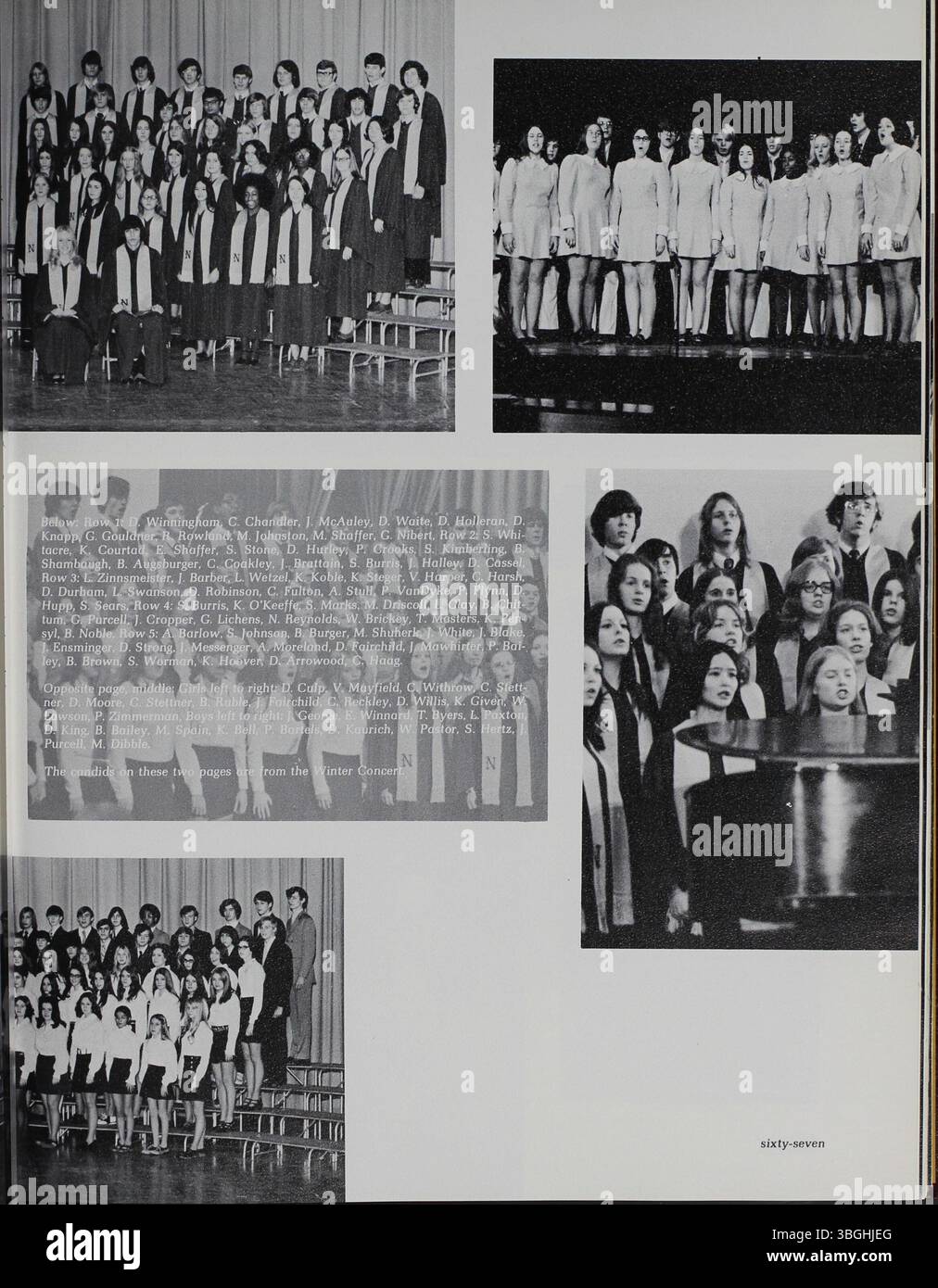 Das Jahrbuch 1973 der North High School mit dem Titel „Memory Book“ dokumentiert die Geschichte der Schule. Sie wurde 1893 gegründet und 1924 durch ein neues Gebäude an der East Arcadia Avenue ersetzt. Die Schule wurde 1979 geschlossen, aber 2012 als Columbus International High School wieder eröffnet. Stockfoto