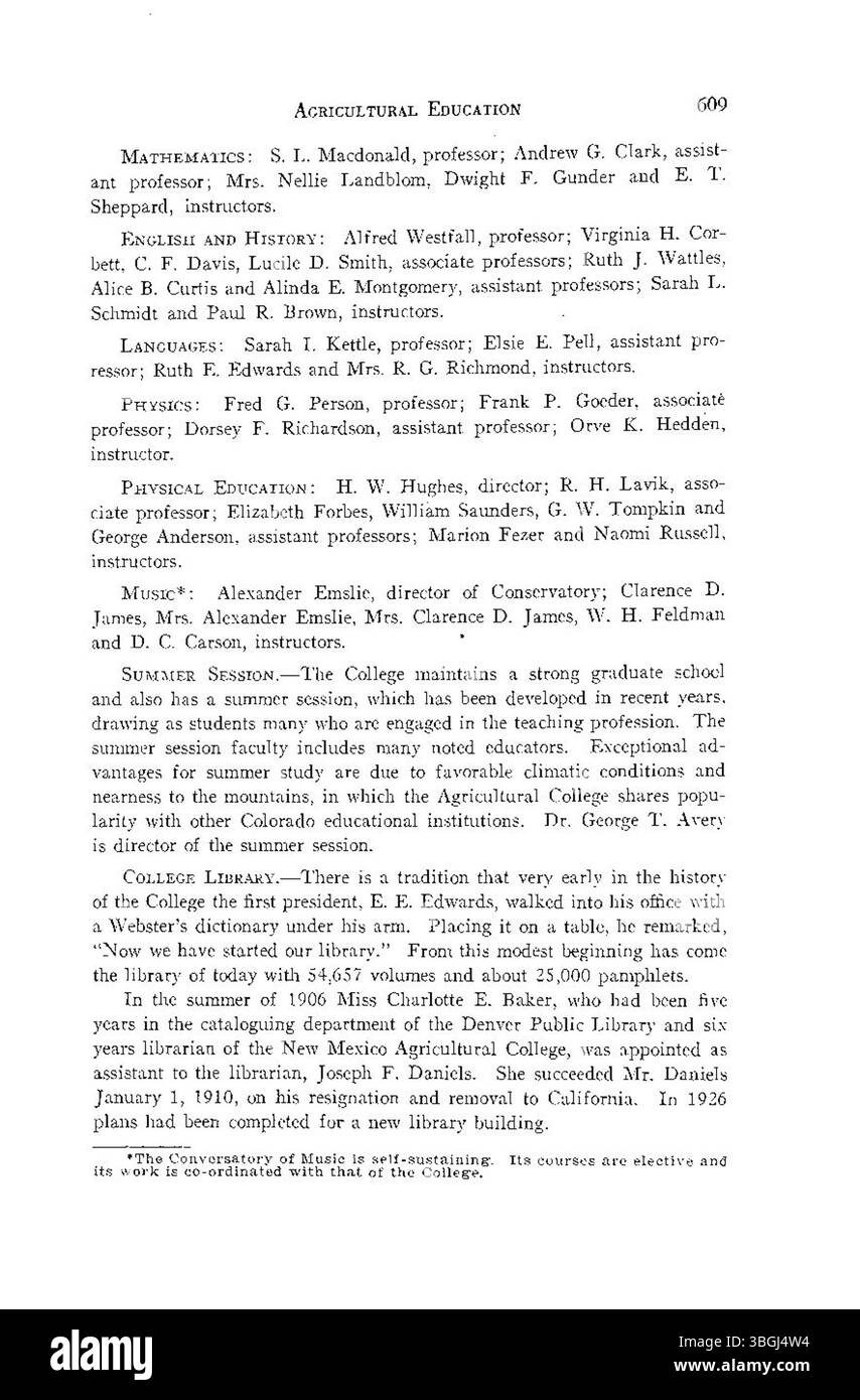 Seite 606 aus der Agrargeschichte von 1926 befasst sich mit der Diversifizierung der Kulturen, der Anpassung der Landnutzung und den wirtschaftlichen Auswirkungen auf die Landwirtschaft in Colorado. Stockfoto