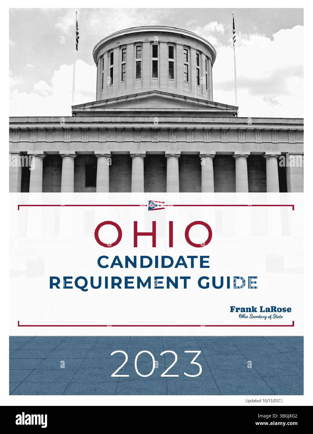 Der Ohio Candidate Requirements Guide 2006 enthält Details zu den Anforderungen für Kandidaten, die für ein politisches Amt in Ohio kandidieren, und beginnt seine jährliche Veröffentlichung im Jahr 2007. Stockfoto