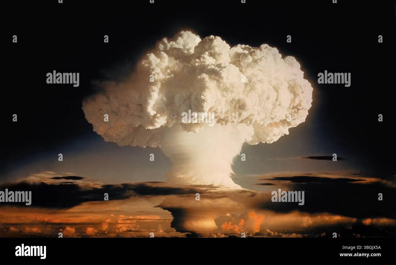 WASSERSTOFFBOMBE die Detonation von "Ivy Mike" auf den Marshallinseln am 1. November 1952 Stockfoto