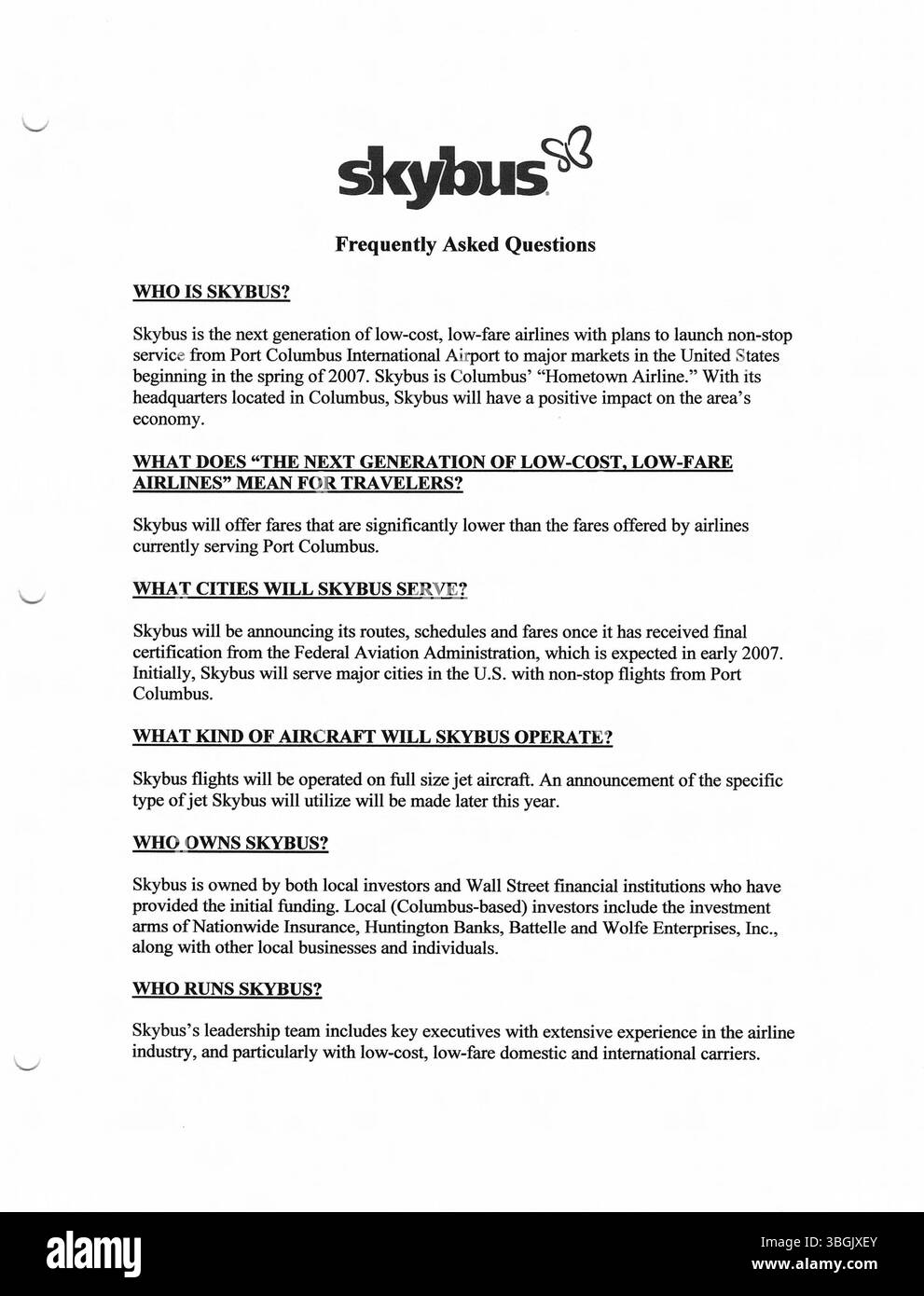 Die Pressemitteilungen aus dem Büro von Bürgermeister Michael Coleman aus dem Jahr 2006 zeigen wichtige Momente aus seiner Amtszeit als erster afroamerikanischer Bürgermeister von Columbus, einschließlich politischer Updates und Bürgermeisterinitiativen. Stockfoto