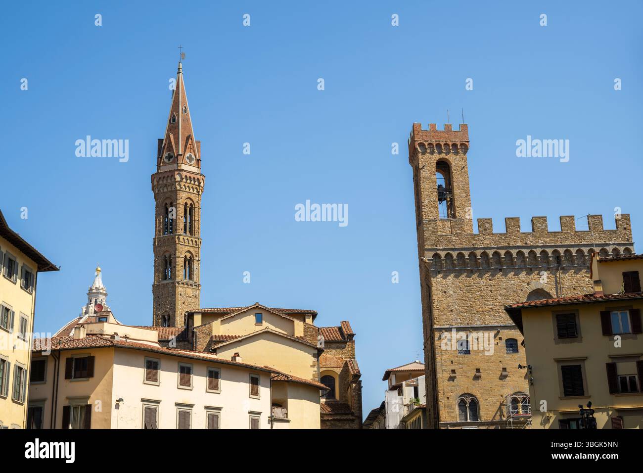 Kirchtürme in Florenz, UNESCO-Weltkulturerbe, Toskana, Italien, Europa Stockfoto