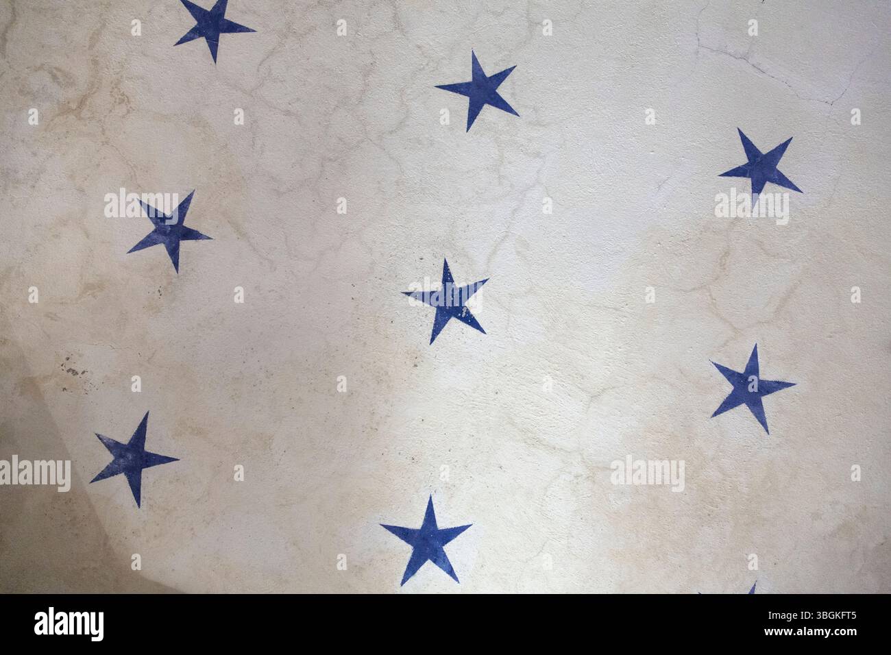 Vintage-Wanddekoration im alten Stil mit Designelementen im Stil der 1930er Jahre Stockfoto