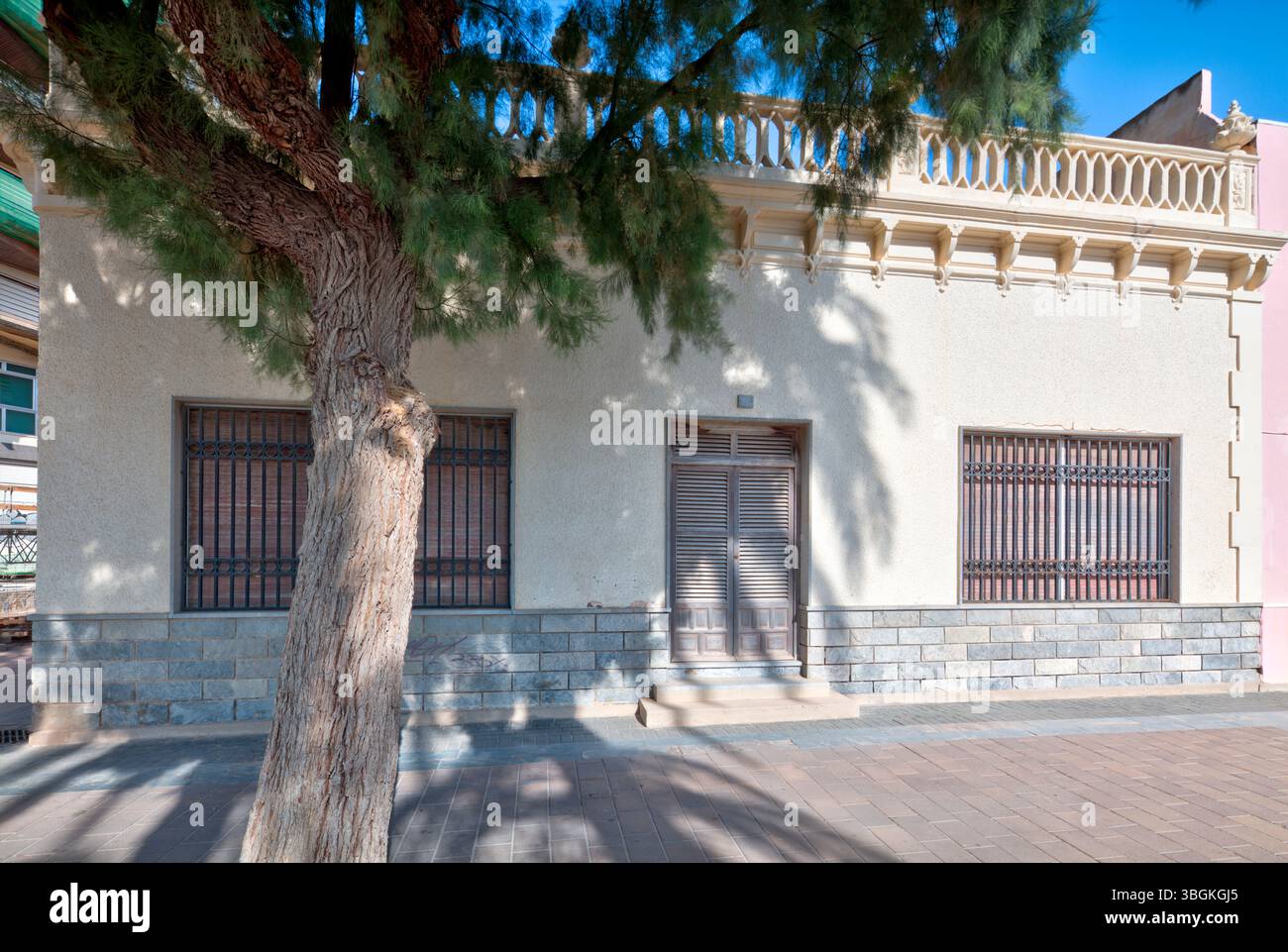 Blick auf das Haus, Architektur, Stadtrundfahrt, Santiago de la Ribera, Mar Menor, autonome Region Murcia, Spanien, Stockfoto
