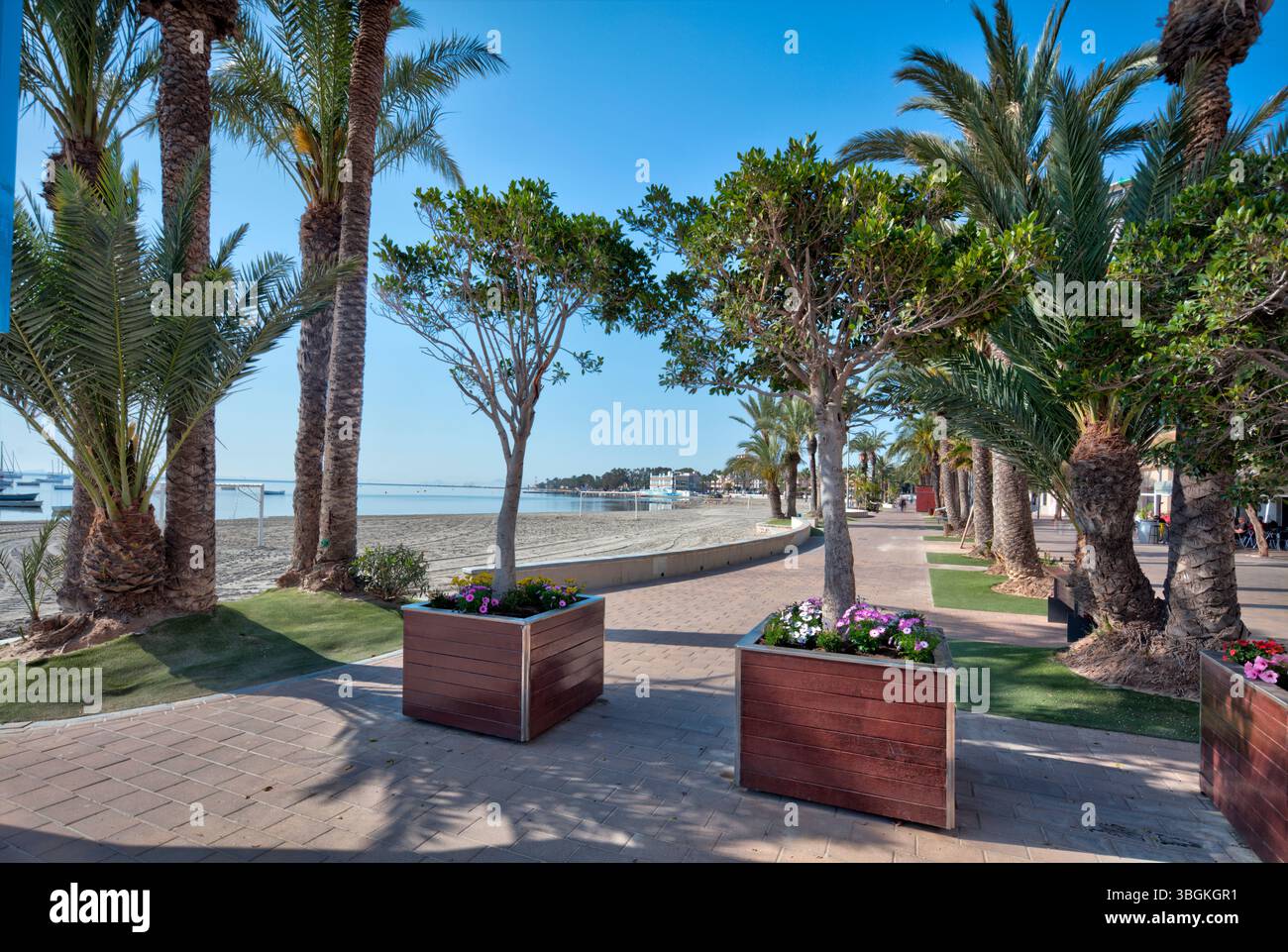 Blick auf das Haus, Architektur, Stadtrundfahrt, Santiago de la Ribera, Mar Menor, autonome Region Murcia, Spanien, Stockfoto