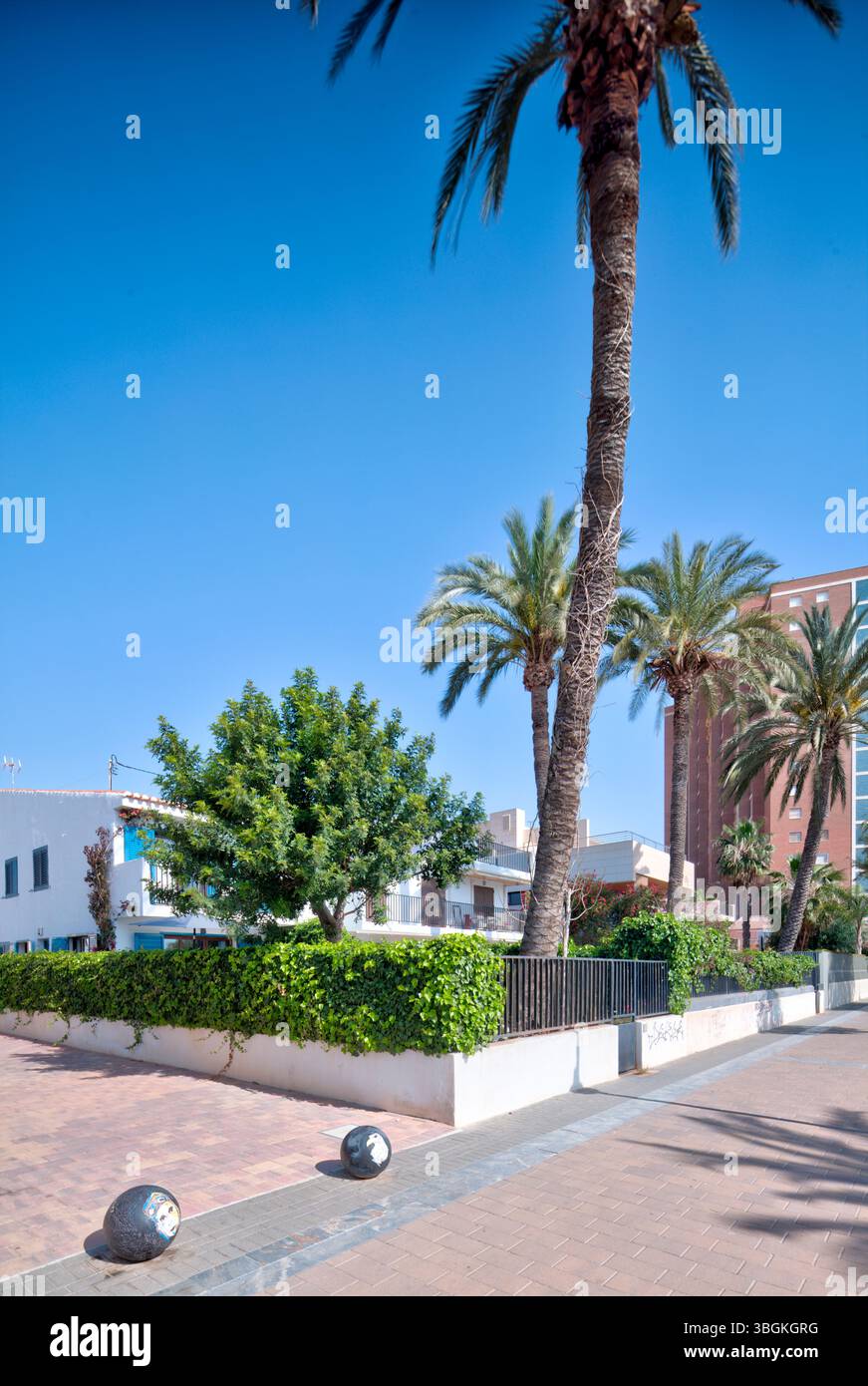 Blick auf das Haus, Architektur, Stadtrundfahrt, Santiago de la Ribera, Mar Menor, autonome Region Murcia, Spanien, Stockfoto