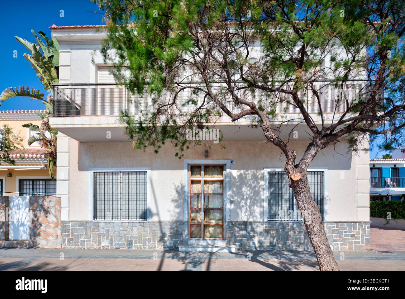 Blick auf das Haus, Architektur, Stadtrundfahrt, Santiago de la Ribera, Mar Menor, autonome Region Murcia, Spanien, Stockfoto