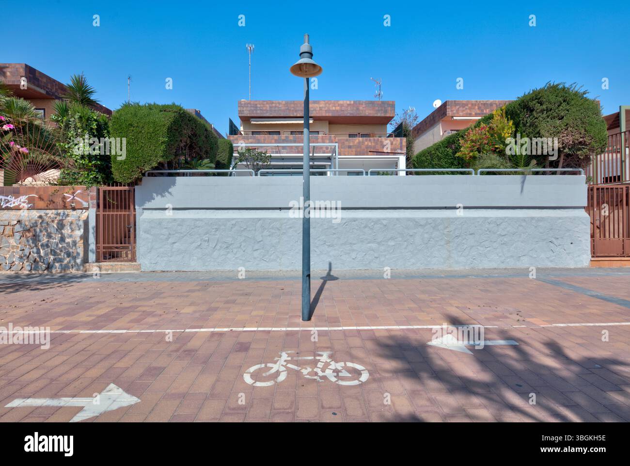 Blick auf das Haus, Architektur, Stadtrundfahrt, Santiago de la Ribera, Mar Menor, autonome Region Murcia, Spanien, Stockfoto