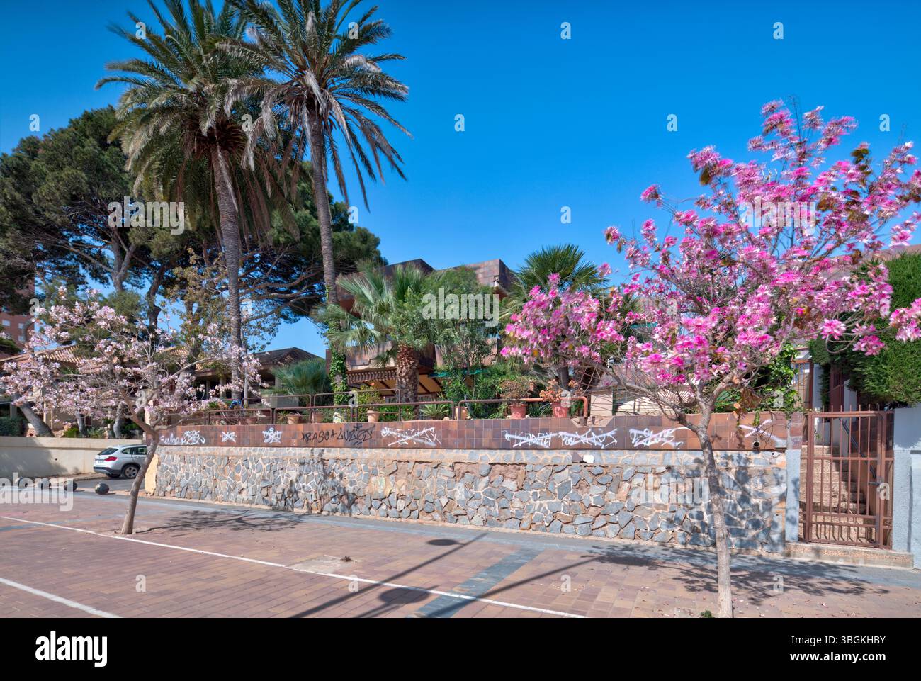 Blick auf das Haus, Architektur, Stadtrundfahrt, Santiago de la Ribera, Mar Menor, autonome Region Murcia, Spanien, Stockfoto