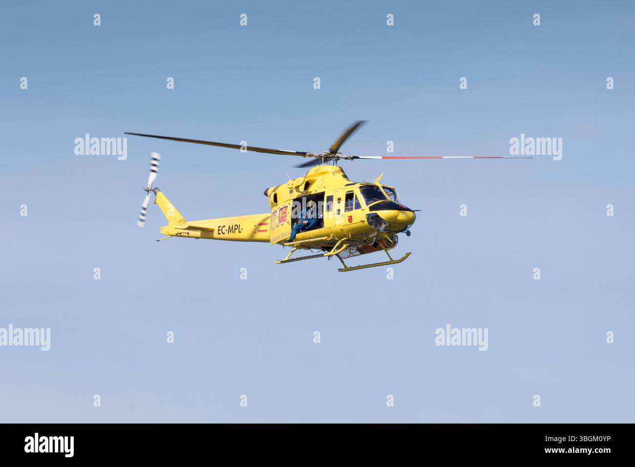 Festival Aereo San Javier, Flugschau, Rettung, Hubschrauber, Übung, Santiago de la Ribera, Mar Menor, autonome Region Murcia, Spanien, Stockfoto