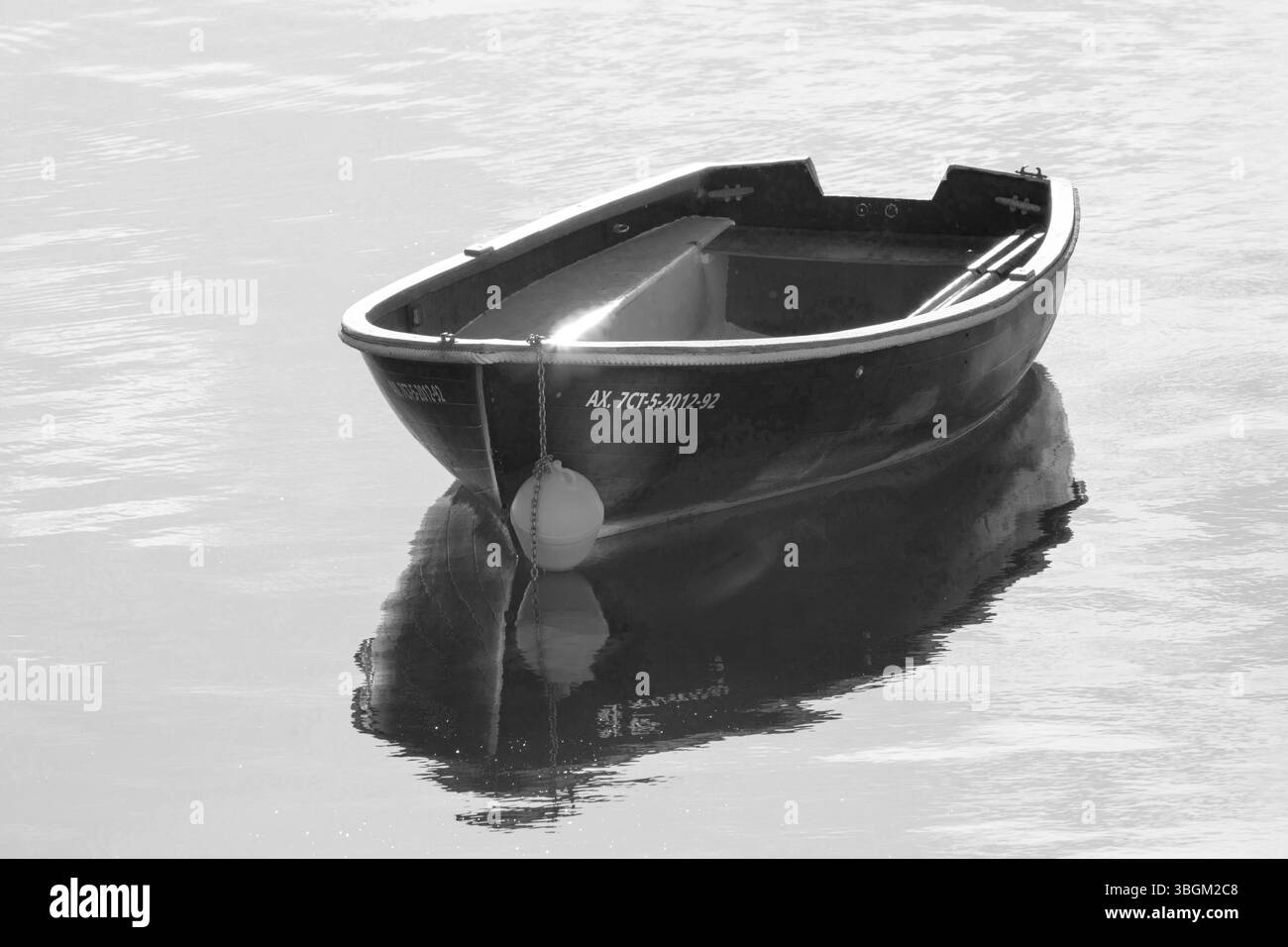 Boot, Hintergrundbeleuchtung, Idylle, Stillleben, Mar Menor, Santiago de la Ribera, San Javier, autonome Region Murcia, Spanien, Stockfoto