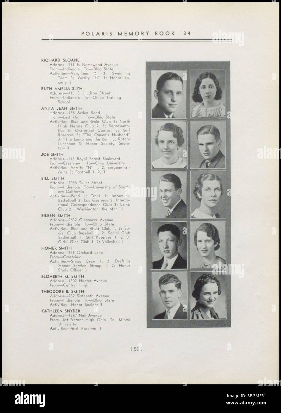 Das ursprüngliche Gebäude der North High School, ein dreistöckiges Gebäude im romanischen Revival, das von Frank L. Packard entworfen wurde, wurde 1892–93 errichtet. Die Schule wurde 1924 in die 100 East Arcadia Avenue verlegt. Sie wurde 1979 geschlossen und 2012 als Columbus International High School wieder eröffnet. Stockfoto