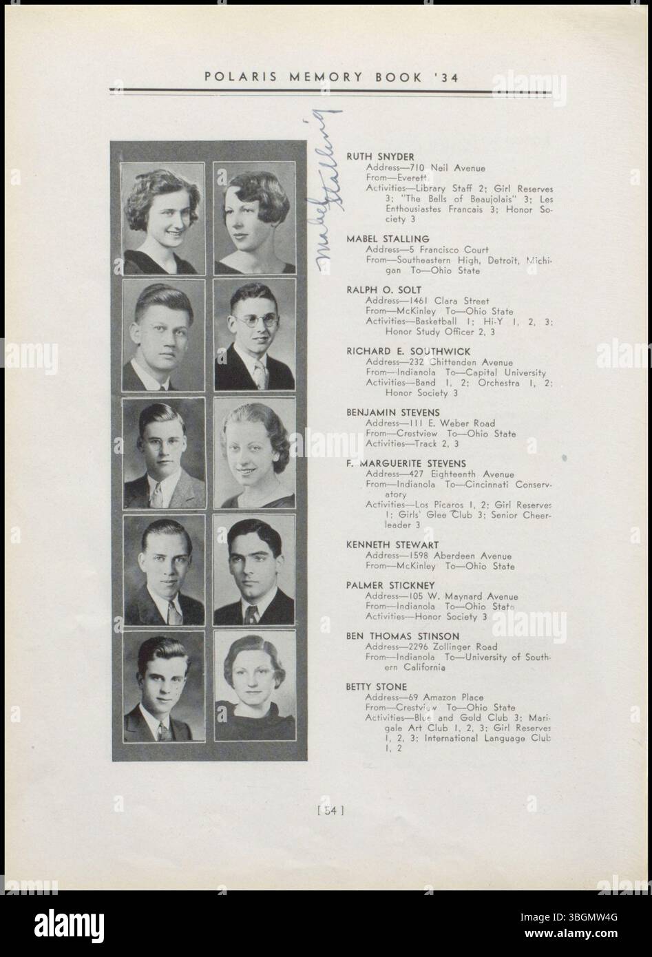 Das erste Gebäude der North High School, entworfen von Frank L. Packard, wurde zwischen 1892 und 93 im romanischen Stil erbaut. Die Schule wurde 1924 in die 100 East Arcadia Avenue verlegt. Sie wurde 1979 geschlossen, aber 2012 als Columbus International High School wieder eröffnet. Stockfoto